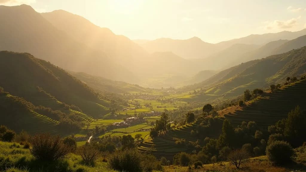 Vista del valle de Andahuaylillas, Cusco. Imagen de referencia generada con IA.
